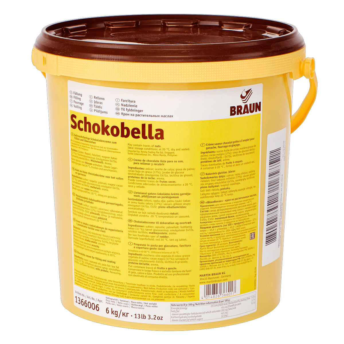 SCHOKOBELLA NEGRA BRAUN C/6 KG