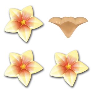 FLOR CHOCOLATE BLANCO 3D C/76 UDS