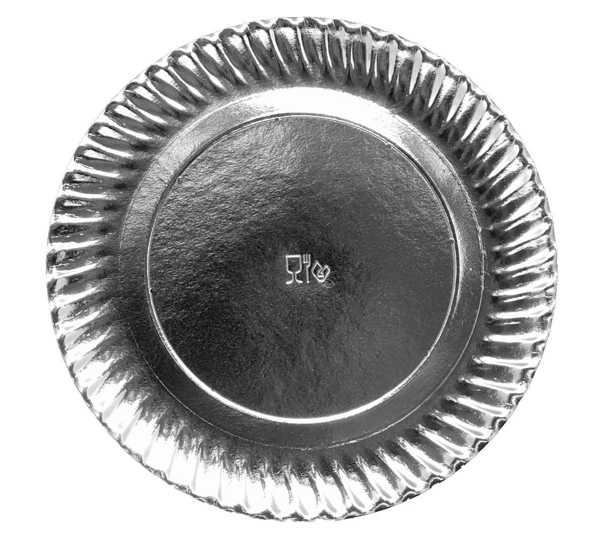 PLATO CARTON PLATA 23 CM P/100 UDS