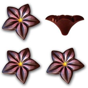 FLOR CHOCOLATE NEGRO 3D C/76 UDS