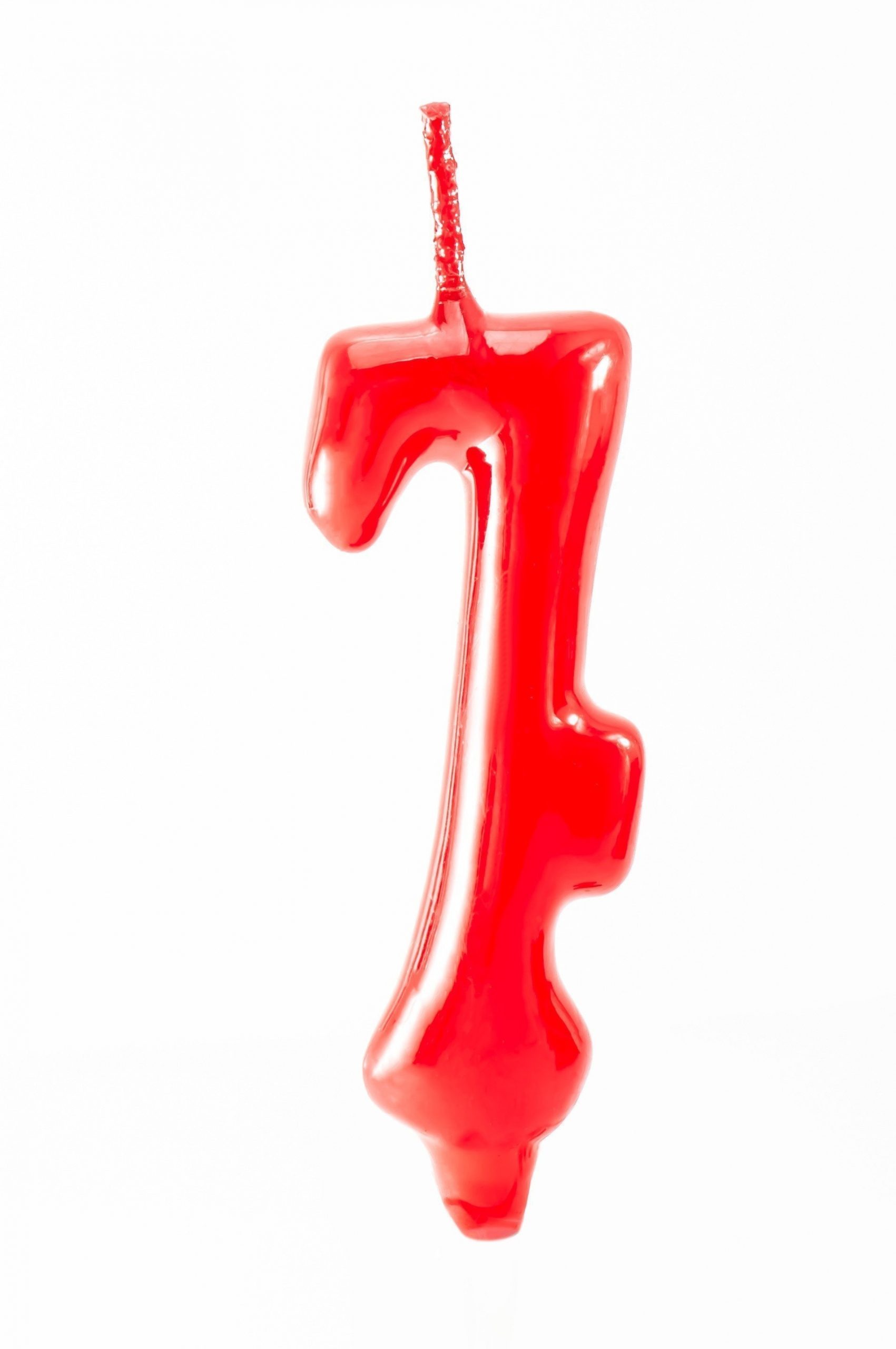 VELAS GRANDES ROJAS Nº7 C/6 Un.