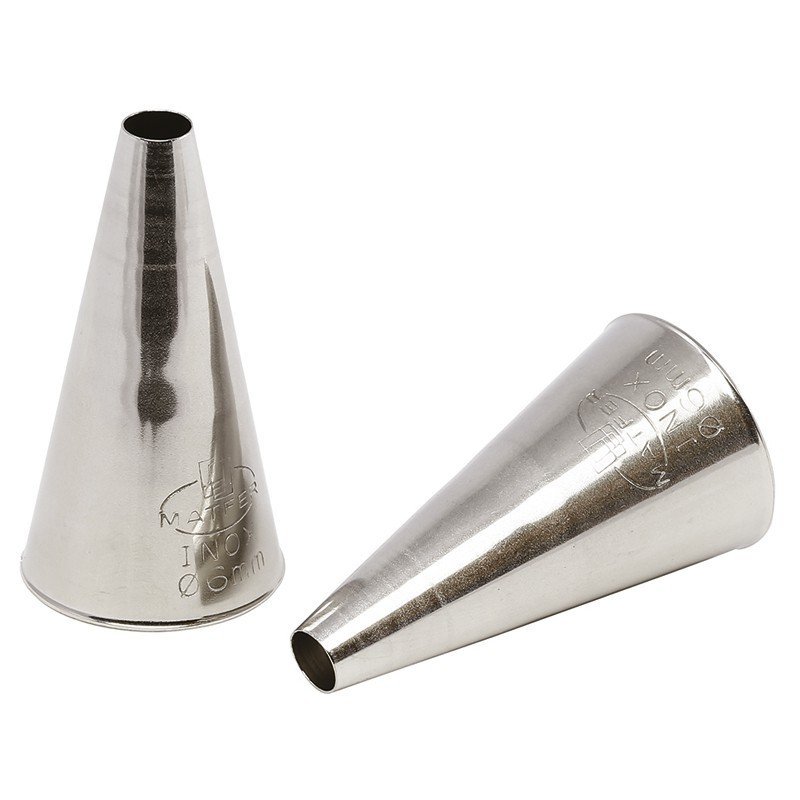 2 BOQUILLA LISA ACERO INOXIDABLE 9MM