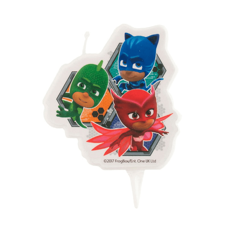 VELAS 2D CUMPLEAÑOS "PJ MASKS" 7,5CM