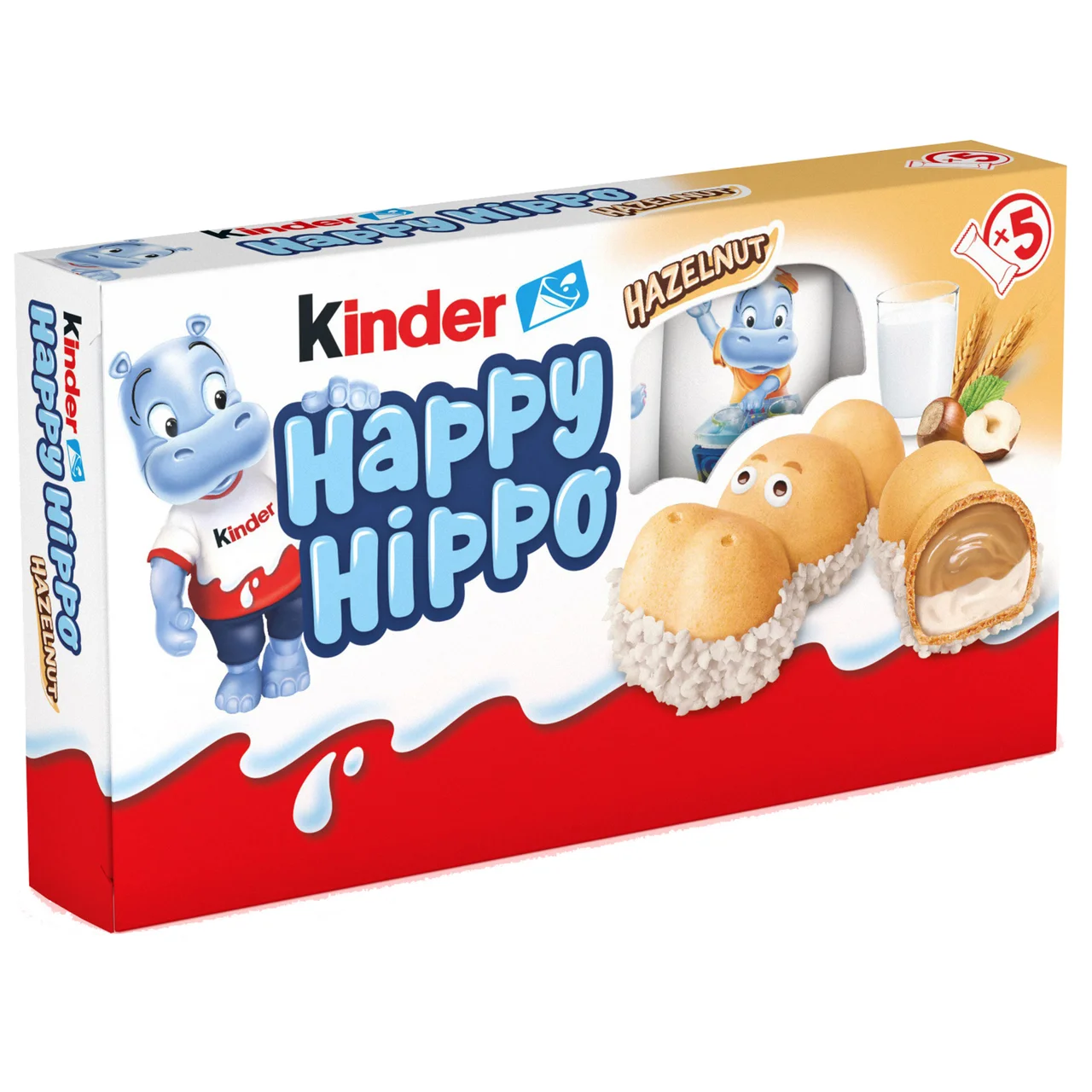 KINDER HAPPY HIPPO AVELLANA C/5p x 10 uds